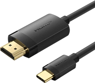 Кабель Vention USB 2.0 Type-C M - HDMI M, 2.0m 4K 60 Гц PVC Black (CRIBH)