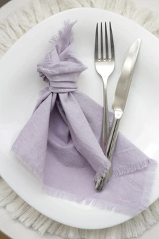 Натуральная хлопковая салфетка для стола VTILENE , Light violet, 35х35 см