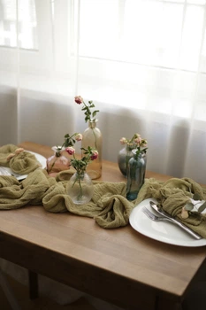Марлевая дорожка для сервировки стола VTILENE, Light olive, 60 см, 1 м