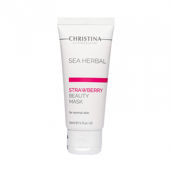 Клубнична маска краси д/сухої шкіри CHRISTINA 60мол Sea Herbal Beauty Mask Strawberry