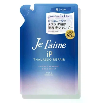 Восстанавливающий увлажняющий шампунь KOSE Je l'aime iP Thalasso Repair Essence Shampoo Deep Moist , цитрус/цветы, пополнение 340 м