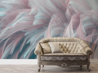 Фотошпалери флізелінові Print-walls 3D ніжне пір'я 009 100×100 см (Ш×В)