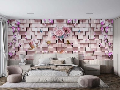 Фотообои флизелиновые Print-walls 3D розовая сказка 0104 300×250 см (Ш×В)