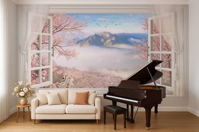 Фотошпалери флізелінові Print-walls 3D гірський пейзаж 0156 300×200 см (Ш×В)
