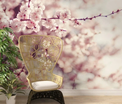 Фотообои флизелиновые Print-walls цвет сакуры 063 100×100 см (Ш×В)