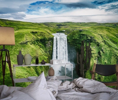 Фотообои флизелиновые Print-walls величественный водопад 0244 350×270 см (Ш×В)