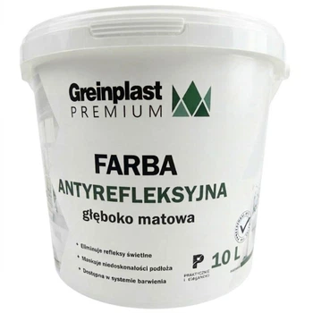 Преміум фарба антирефлекційна біла Greinplast Premium 10 л
