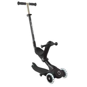 Самокат с сиденьем 3 в 1 Globber GO-UP Deluxe Lights Black от 1 до 9 лет (646-720-2)