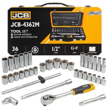 Набір інструменту комбінований 36 пр. 1/2", (6-гр.) (8-32) | 60498 | JCB