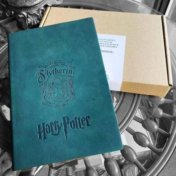 Блокнот Harry Potter факультет Slytherin + тематические наклейки