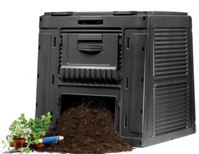 Компостер садовий Keter Е-Composter W/Base з дном 470 л чорний (231415)