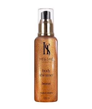 Шиммер для зволоження та сяяння тіла Бронзовий He&She Cosmetics Body Shimmer Bronze 100 мл