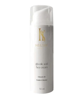 Крем He&She Cosmetics Glycolic Acid Face Cream с гликолевой кислотой для обновления и разглаживания кожи лица, 50 мл