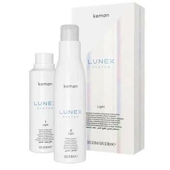 Набір для освітлення волосся з екстрактом кокосу KEMON Lunex Light: Засіб для освітлення Lunex Light 1 90 мл + Косметичний активатор Lunex Light 2 180 мл