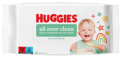 Дитячі вологі серветки Huggies All Over Clean 56 шт.
