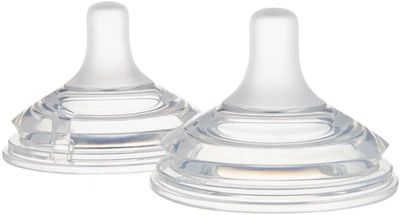 Соска силиконовая Canpol Babies Natural Shape антиколиковая двухзонная 3+ месяцев Медленная 2 шт (21/751)