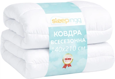 Одеяло Sleepingg Dream всесезонное Полуторное 140х210 см Антиаллергенное волокно Белое (4820227289073)