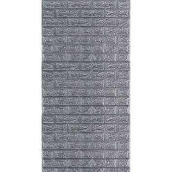 Стінова 3D панель Sticker Wall Кирпич (D) SW-00002535 3080 x 700 x 2 мм Сірий (2914920797)