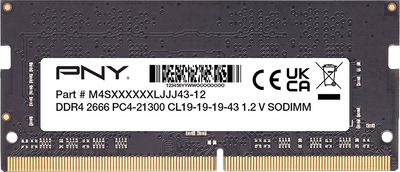Pamięć RAM PNY SO-DIMM DDR4-2666 16384MB PC4-21300 (MN16GSD42666-SB)