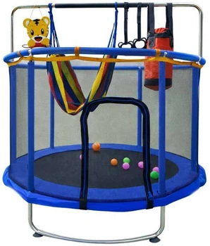 Садовий батут Kik 155 см для дітей з аксесуарами Синій KX3262_1 (5903039770171)