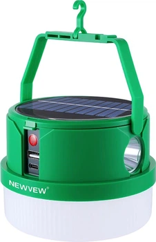 Фонарь аккумуляторный NEWVEW NV-E972 50W Solar Panel 2400mAh Green (NWVW-NV-E972-GN)