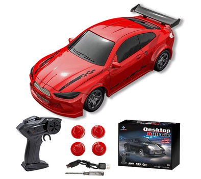 Мини RC Drift Car 1:64 — радиоуправляемая дрифт машинка 4WD, 2.4GHz, скоростная микро модель с подсветкой