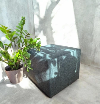 Пуф Quadro Pouf Смарагд 45x45 см Темно-Зелений (99995)