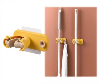 Універсальний настінний тримач для аксесуарів Compact Mop Organizer Yellow