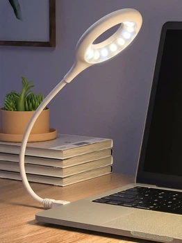 Гнучка USB LED лампа кільцева Portable Ring Light для ноутбука, читання, роботи від Power Bank. Світильник для клавіатури, нічник