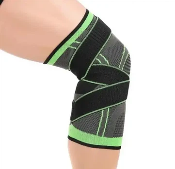 Бандаж для колінного суглоба No Brand Knee Support XXL Сіро-зелений (14980-hbr)