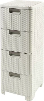 Regał Curver Style z 4 szufladami 4 x 14 l Kremowy 205841 (3253926605010)