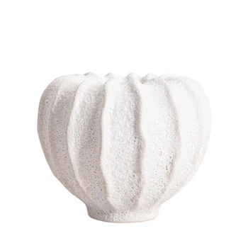 Wazon Homla Mare ceramiczny o rzeźbiarskiej formie niebieski 20x20x16 cm (5906496765483)