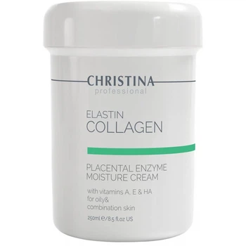 Плацентарный крем Christina для жирной кожи Elastin Collagen Placental Enzyme Moisture Cream with Vitamins A, E&HA 250 мл