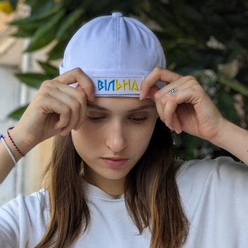 Docker cap Кепка докера в комплекті з 3-ма змінними липучками, кепка без козирка, біла бейсболка, унісекс L/57-58