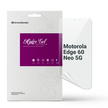 Захисна плівка для Motorola Edge 50 Neo 5G/60 Neo 5G гідрогелева ударостійка протиударна бронеплівка Anti-Blue на телефон ArmorStandart захист скла анти-синій ефект (ARM89996)
