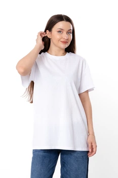 Базова жіноча футболка oversize Носи своє 50 Білий (p-19453-231172)