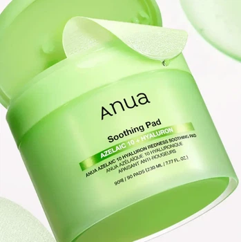 Тонер-пады с азелаиновой кислотой ANUA Azelaic 10 Hyaluron Redness Soothing Pad, 90 шт
