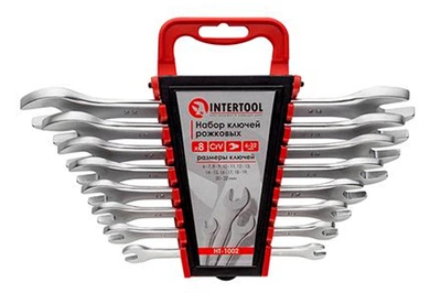 Набор рожковых ключей Intertool - 8 шт. (6-22 мм)
