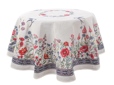 Скатертина гобелен "Chamomille" 140х140см кругла
