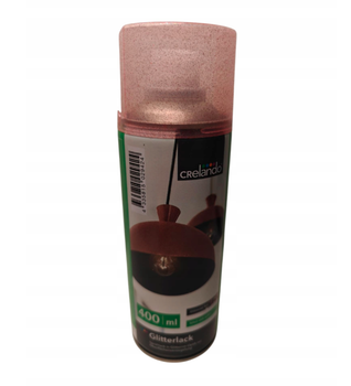 Спрей Glitterlak с блестками Crelando 400 ml красная