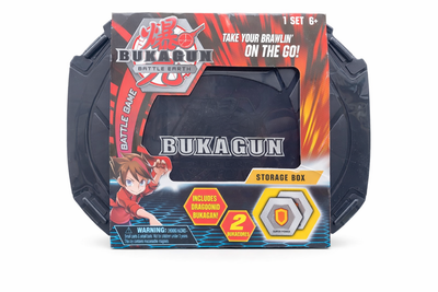 Кейс-бокс для хранения и переноски бакуганов BAKUGAN, в комплекте 3 бакугана, чёрный.