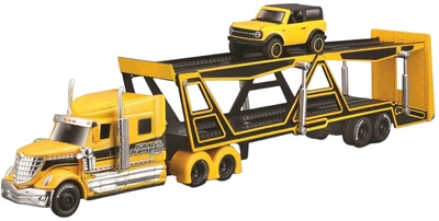 Zestaw pojazdów Maisto International Lonestar Transporter z samochodem Ford Bronco Wildtrak 1:64 2021 Żółty MST11454 (090159114543)