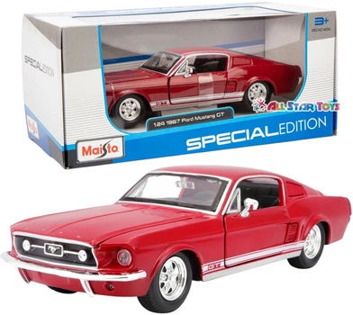 Metalowy model samochodu Maisto Ford Mustang GT 1967 1:24 Czerwony MST31260RD (09015900102)