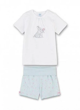 Пижама с коротким рукавом Sanetta для девочки 80 см 221372 слоновая кость