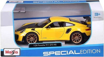 Metalowy model samochodu Maisto Porsche 911 GT2 RS 2018 1:24 Żółty MST31523 (090159315230)