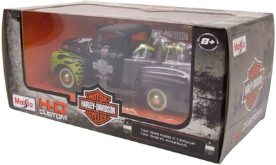 Zestaw modeli Maisto Ford F-1 i motocykl Harley-Davidson FL Panhead 1948 1:24 Czaro-zielony MST32171 (090159321712)