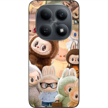 Силиконовый чехол SMTT для Xiaomi Redmi Note 15 4G / 5G с принтом Семейка Лабубу