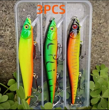 Набір воблерів 3шт. 14г 120 мм Minnow Crankbait для ловлі хижака рибалки на щуку окуня судака