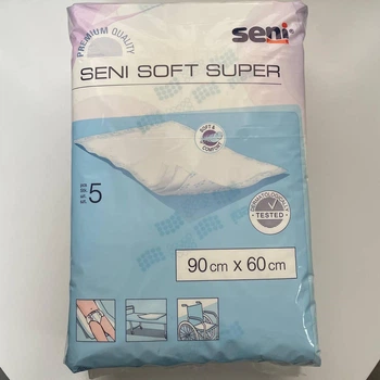 Пелюшки гігієнічні універсальні Seni Soft Super 90см*60см, 5 шт.