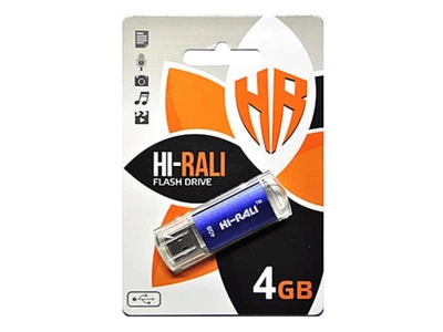 USB флеш накопичувач Hi-Rali 4 GB Rocket series Blue (HI-4GBVCBL)